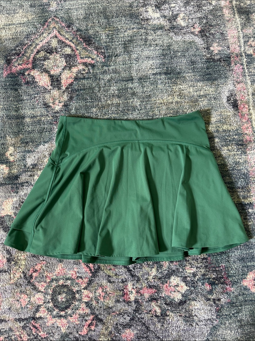 Old Navy Active Power Soft Extra High Rise Go-Dry Green Skater Skirt Like New L
